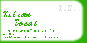 kilian dosai business card